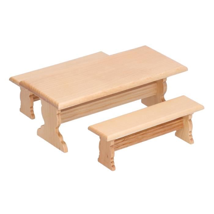 Mini Banc En Bois TOYANDONA - Modèle Maison Miniature - Décoration Parc Jardin