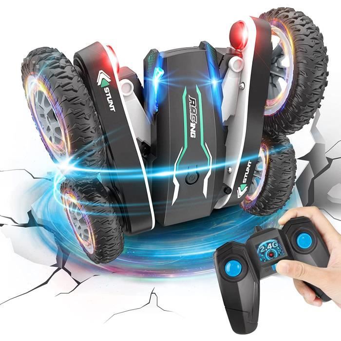 RC Stunt jouet de voiture t?�l?�command?� 4WD 2.4Ghz, 360 rotation debout retourne le v?�hicule 