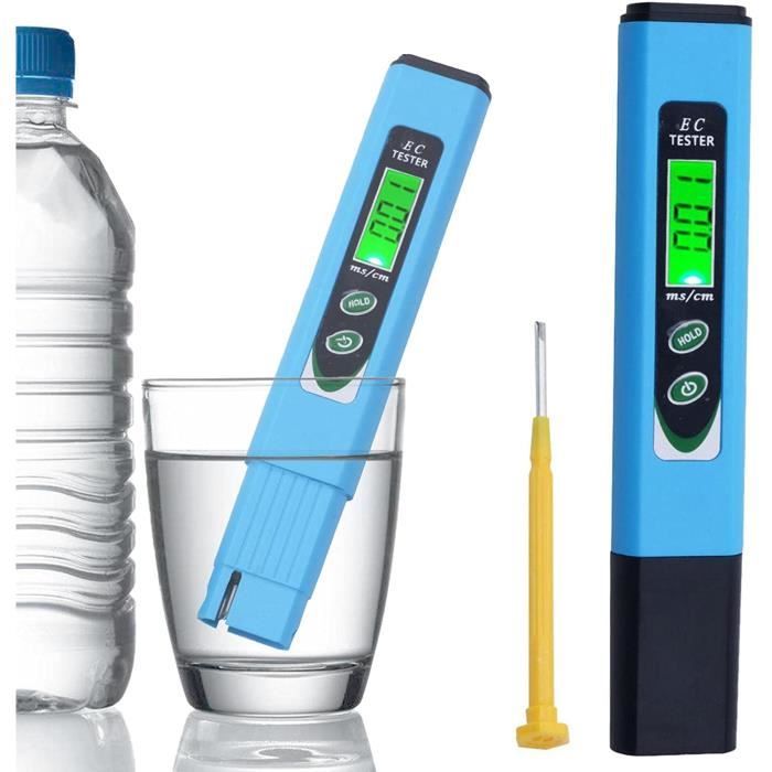 Testeur d'eau, pH-mètre, testeur d'eau 5 en 1, pH pour l'eau, pH-mètre  numérique, salinité, testeur d'eau numérique TDS, détecteur qualité l'eau  pour l'eau potable : : Cuisine et Maison