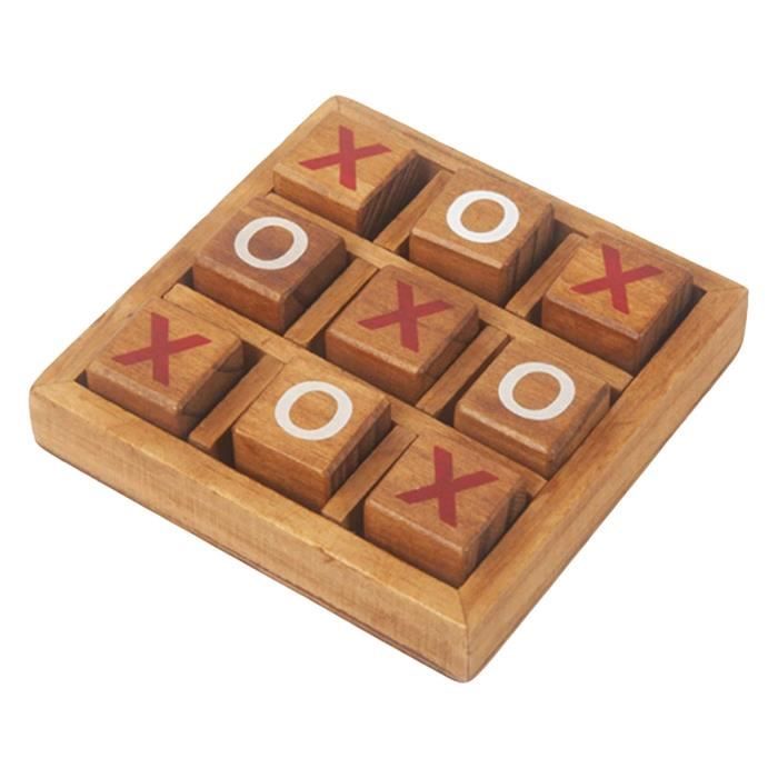 En bois Tic Tac Toe/Morpion Jeu Unique À La Main Qualité En Bois Jeux de  Société en Famille TOOYFUL - Cdiscount Jeux - Jouets