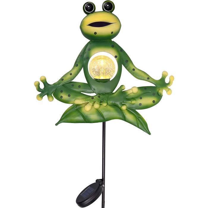 Statue Grenouille Yoga En Résine - Décoration Jardin, Terrasse, Intérieur, Ambiance Zen Et Drôle
