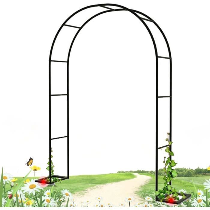 HJXGQJM ArcheDe Jardin Décorative pour Glycine Vigne Fleurie,Arcade De Jardin Stable, Arceau À Roses Métal Amovible Treillis, pour Plantes Grimpantes