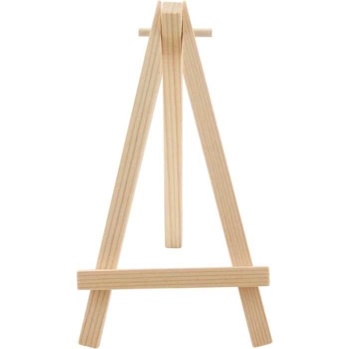 Mini Chevalets En Bois 18x24cm - Lot De 2 Supports Table Pliable Pour Peintures Et Photos