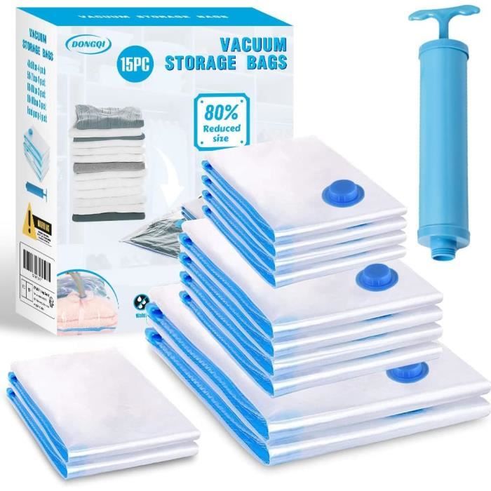 Sac Vide Air Vêtements Voyage Lot De 10 Sacs De Rangement Sous Vide - VOUNOT - 9 Sacs Compression, 1 Sac Sous Vide Petite Taille