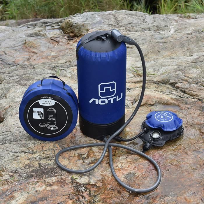 auto douche de pression portable avec pompe a pied pour camping en plein air activites voiture s7350 cdiscount maison