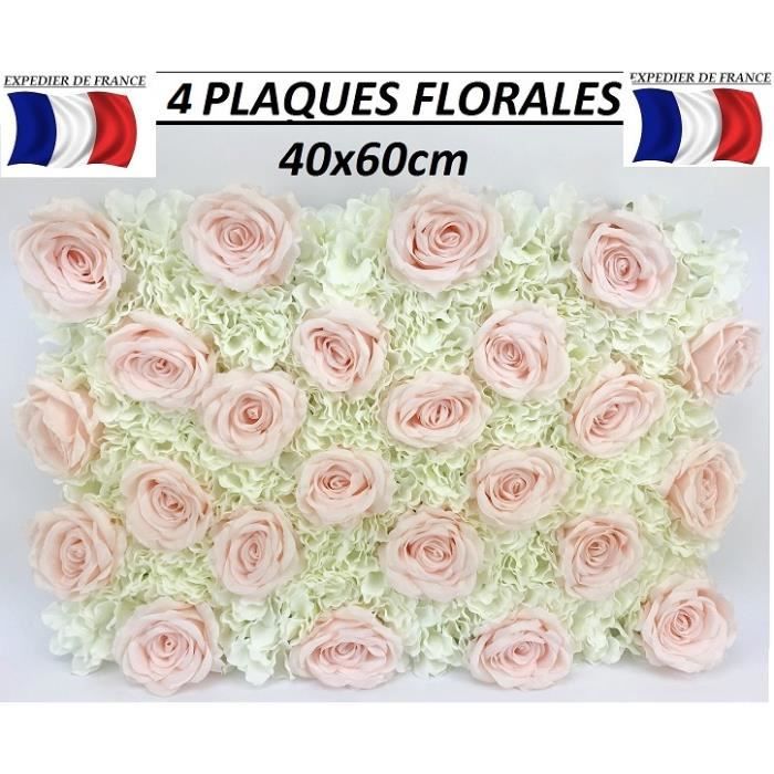 4 Mur Floral De Mariage Achat Vente Fleur Artificielle Cdiscount
