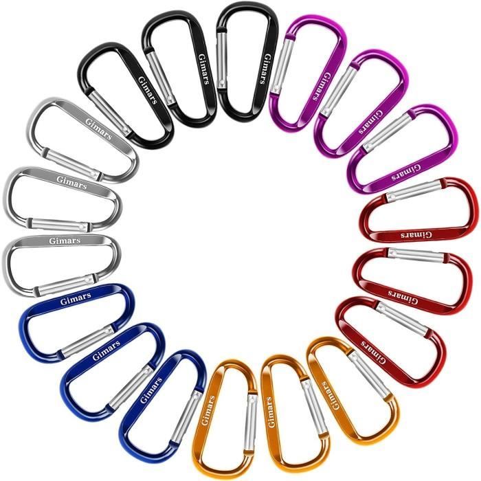 Mousquetons Aluminium HUAZIZ - 55 Pièces Mini Porte-clés Pour Outdoor