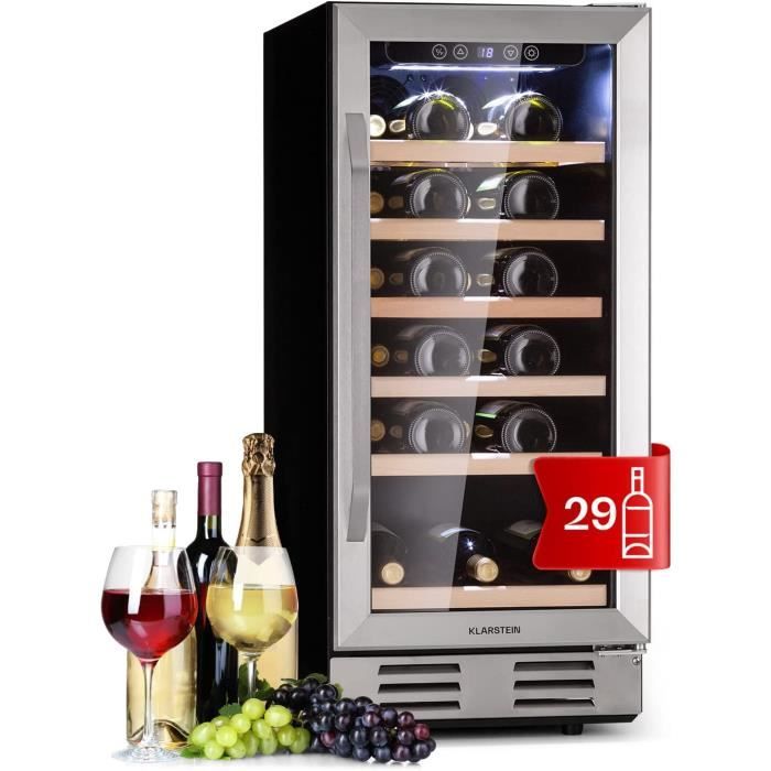 Klarstein Cave a Vin, Réfrigérateur à Vin avec Porte en Verre, Cave à Vin de Vieillissement