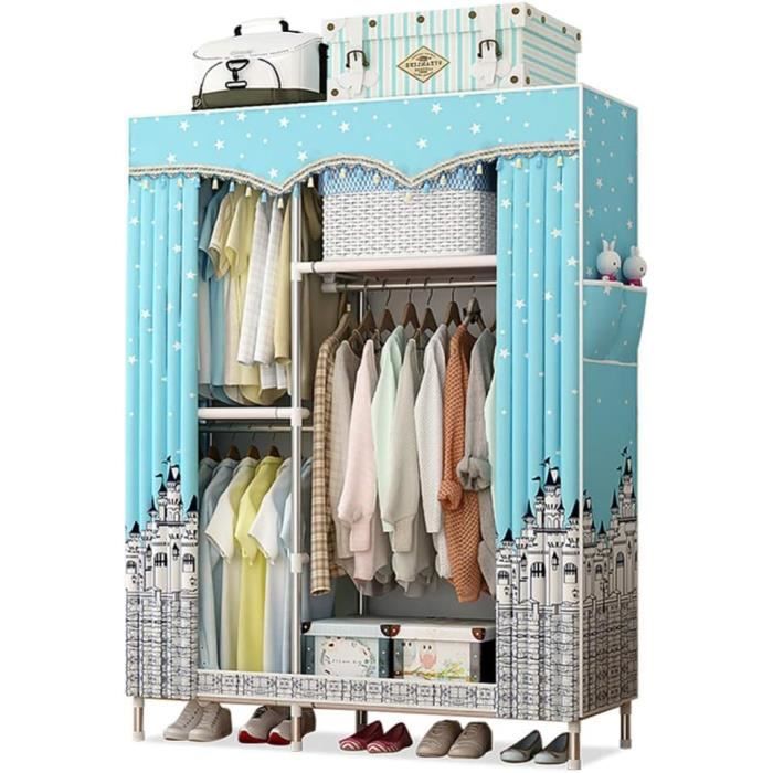 UDEAR Armoire de Rangement Penderie en Tissu Garde-Robe transportable