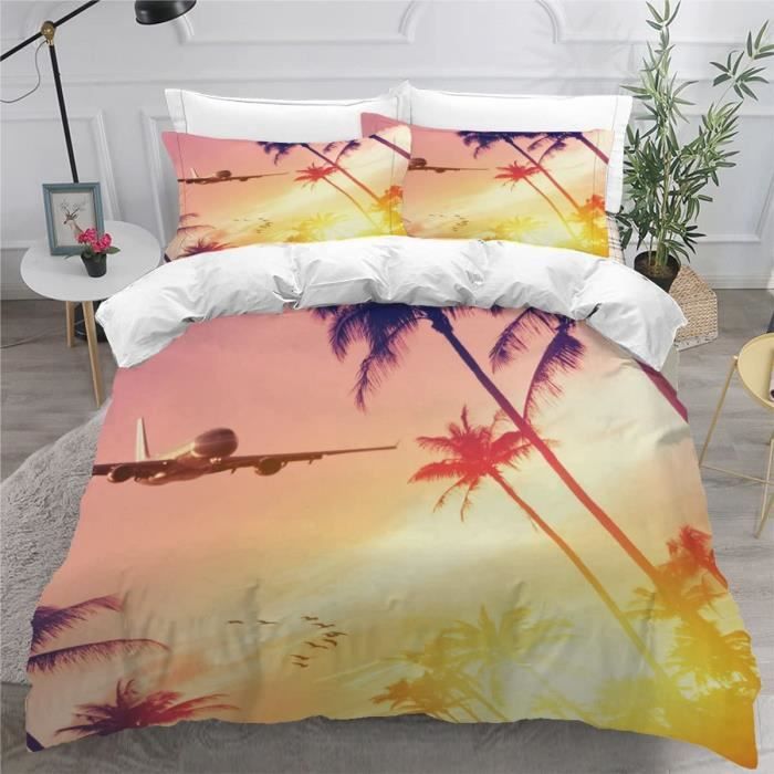 Housse De Couette Enfant 90x190 Parure De Lit 3D Microfibre Jaguar