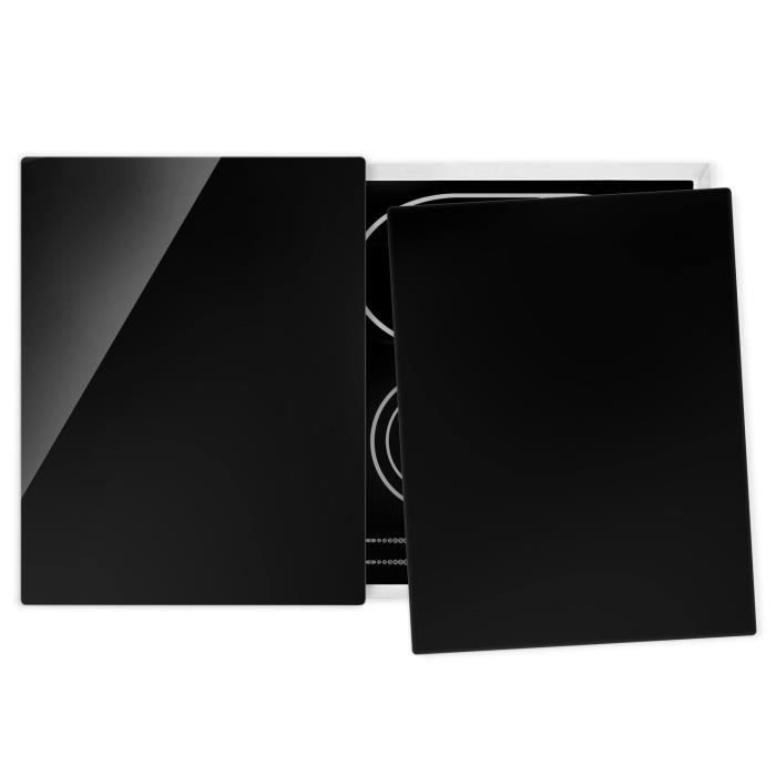 Protege Plaque De Cuisson Personnalisé Couvre Plaque De Cuisson Tiefschwarz 52x80cm Protege Plaque