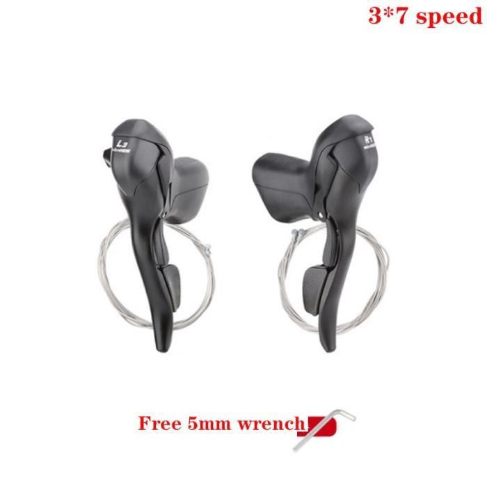 Poignées Dérailleur Vélo Twist Grip 1 Paire - Shifter Vitesse VTT Compatible Multi-Vitesses