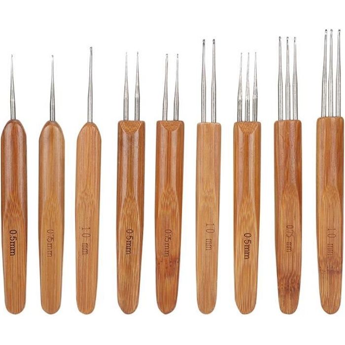 Outils De Tissage Ensemble De 9 Pièces Outil Dreadlocks Aiguilles à