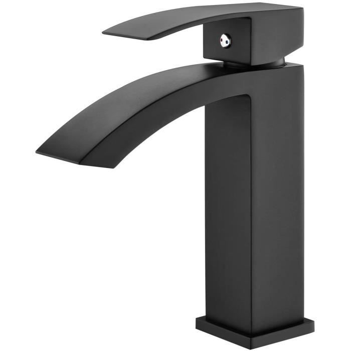 Mitigeur De Lavabo Cascade – Robinetterie Salle De Bain – Finition Chromée – 1 Trou