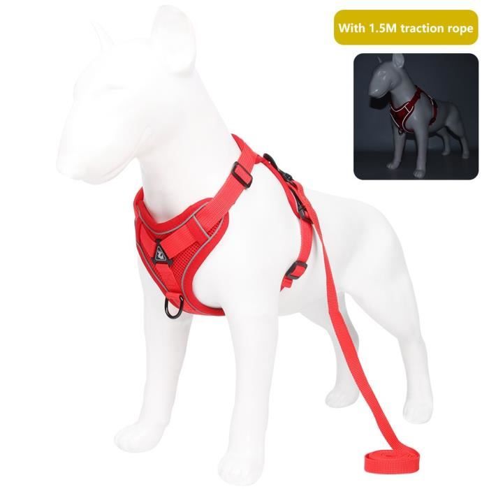 Harnais animal,Harnais style gilet pour petit chien,accessoire pour chiot, accessoire de marche pour chien et - Rouge -XL 7.5-10kg - Cdiscount