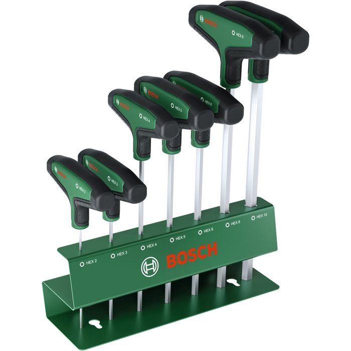 Jeu de 7 tournevis hexagonaux avec poignée en T BOSCH 2 à 10 mm - vue 1