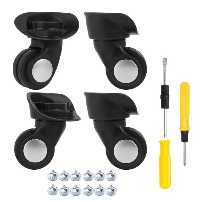 Roues De Remplacement Pour Valise - Paire Pivotante 360°, 2 Tailles - En PP Résistant, Installation Facile