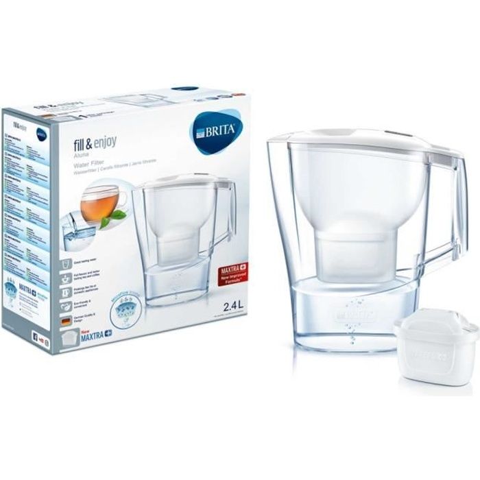 Carafe filtrante - BRITA - Aluna - 24L - Blanc - 1 cartouche Maxtra+