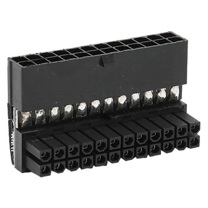 Cikonielf alimentation PC Adaptateur ATX 24 broches 90 degrés bricolage installé convertisseur d'accessoires pour changer le sens
