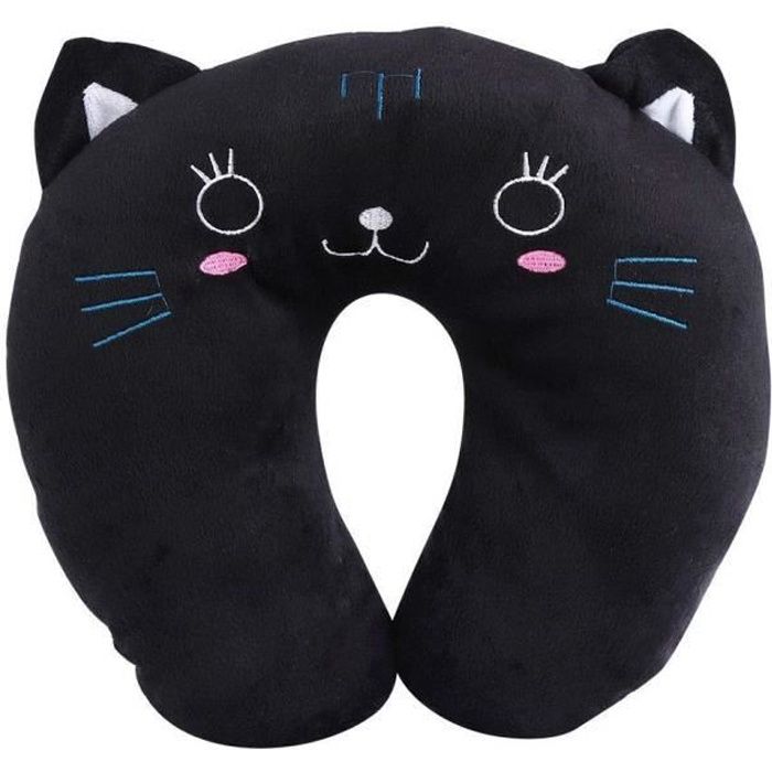 Oreiller De Voyage Enfant Bebe Support De Cou Et Cale Tete Coussin De Cou Pour Sommeil Siege Voiture Tgv Avion Chat Noir Oreiller De Voyage Enfant Bebe Support De Cou Et Cale Tete Coussin De Cou Pour Sommeil Siege Voiture Tgv Avion Chat Noir