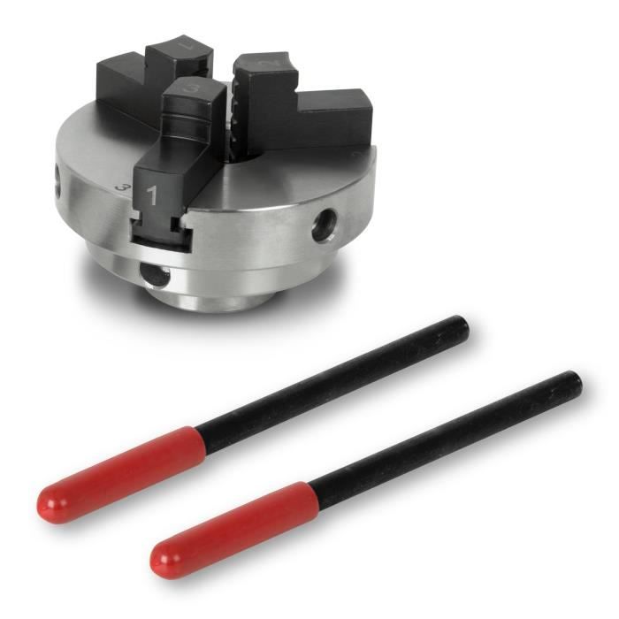 Mini Mandrin De Tour 3 Mâchoires K01-50 - Pour Mini-tours à Bois Ou Métal - Filetage Ou Montage Court