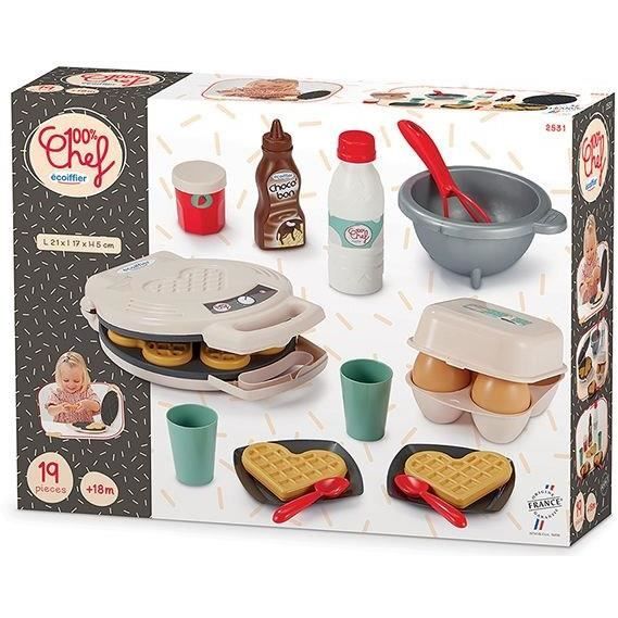Gaufrier Ecoiffier 2531 – Jeu d'Imitation avec Accessoires pour Enfants dès 18 Mois