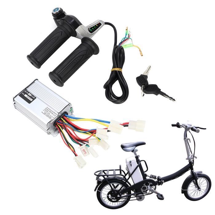 accelerateur trottinette electrique,Accélérateur au pouce remplacement pour  vélo électrique de 22 mm 7/8 pouces, ensemble de commande de vitesse