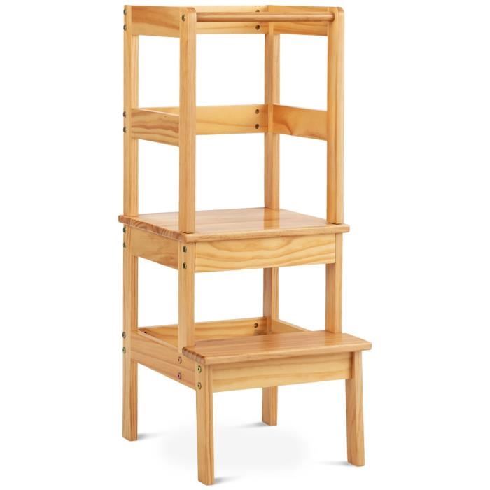 Tabouret Marchepied 2 Marches Pour Enfants – Amovible, Antidérapant, Base Large, Pour Salle De Bain Ou Apprentissage Propreté