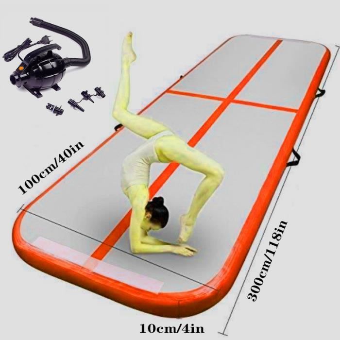 livraison gratuite 3 m matelas de gymnastique gonflable gym degringolade air piste plancher culbutant air piste tapis pour adultes cdiscount sport