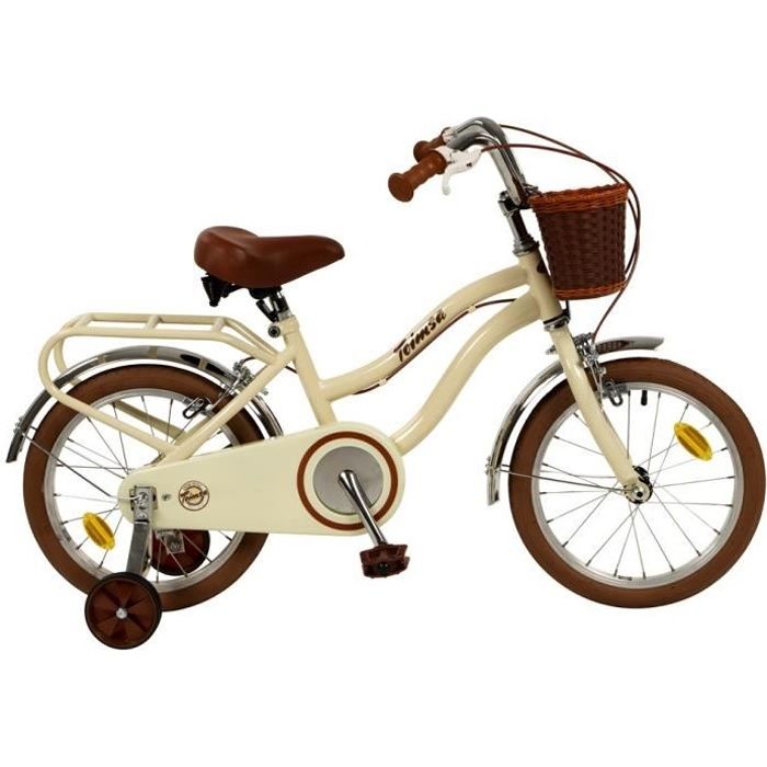 Velo enfant - 16 pouces - Guizmax - Vintage - fille - panier beige -  Hollandais - Cdiscount Sport