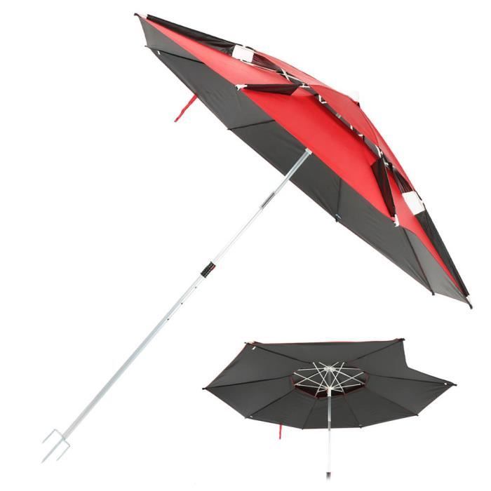 Parapluie Coupe-vent Automatique - Avec Sangles Réfléchissantes - Léger Et Compact (102 Cm Ouvert) - Pour Rando, Camping, Pêche