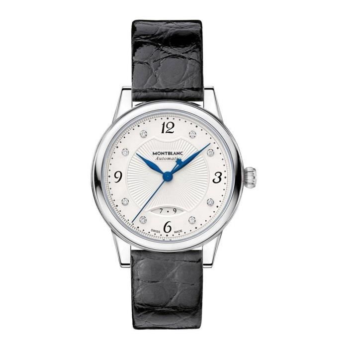 Montre - Montblanc - 111055 - Mécanique Automatique - Cuir de Vélin Noir - 27 mm Montre - Montblanc - 111055 - Mécanique Automatique - Cuir de Vélin Noir - 27 mm