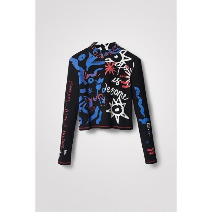T-shirt manches longues femme Desigual Chloe negro L Negro