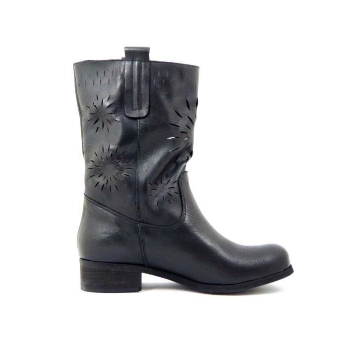 Bottines D'été à Talon 9 Cm - Blanc Perforé, Cuir Synthétique, Pointures 34 à 40 - Neuves