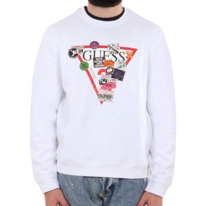 Sweat-shirt Homme GUESS Manus Détruit, Couleur Sienna, Taille XL, Neuf Sans étiquettes