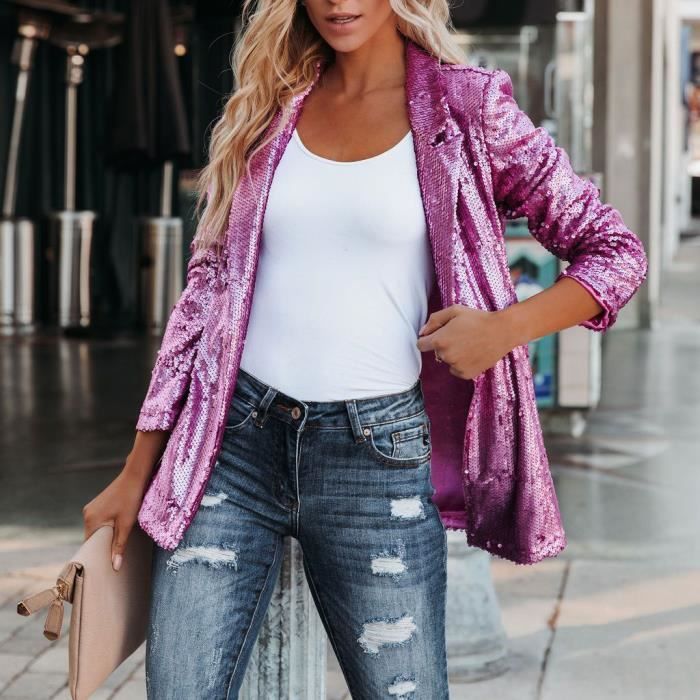 Veste new arrivals paillette multicolore