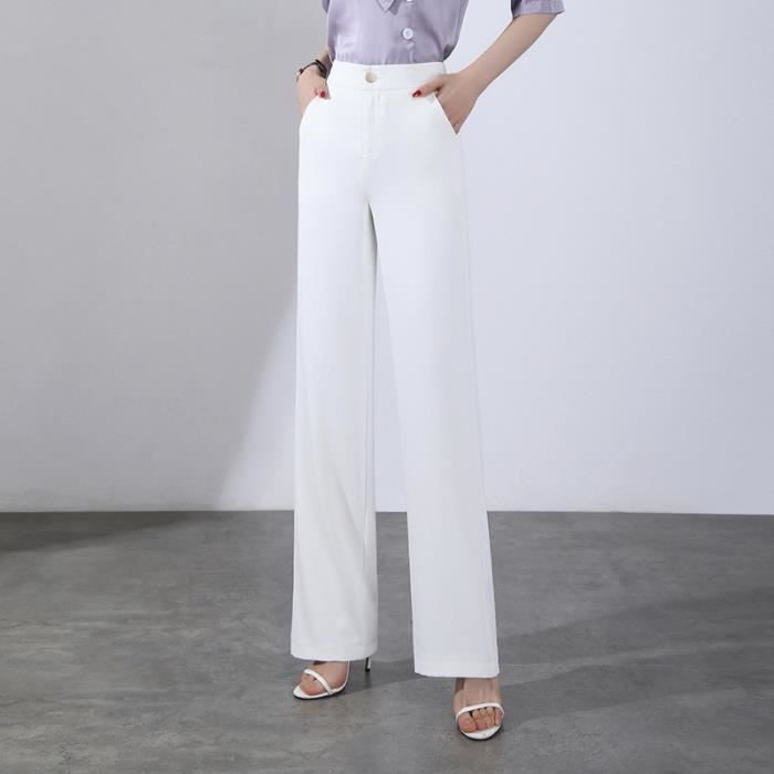 Pantalon blanc sale stretch femme