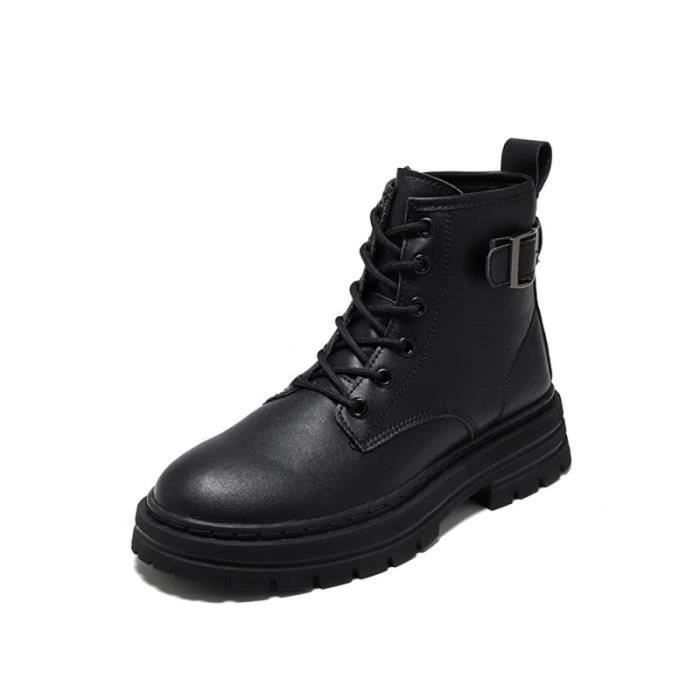 talon epais noir femme