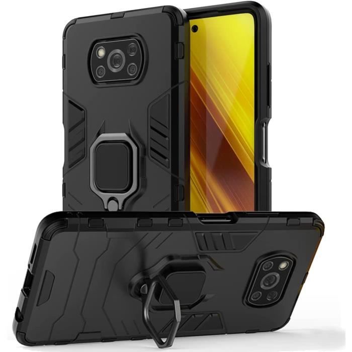 Coque Anti Choc Xiaomi Poco X3 / Poco X3 Pro / Poco X3 NFC Gel Souple Bague Anti Chute Support Pliable