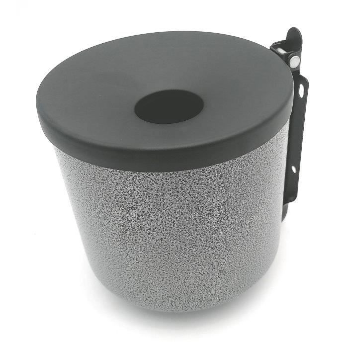 Cendrier Extérieur Murale 2L - Acier Trempé Anti-Intempéries - Vidage Rotatif Facile