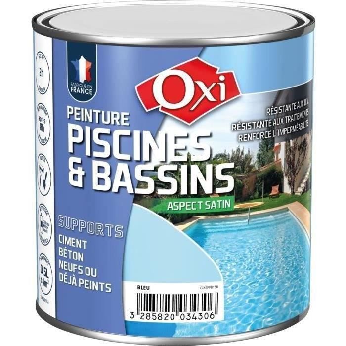 Peinture piscine bassin solvantée 2.5 L - bleu