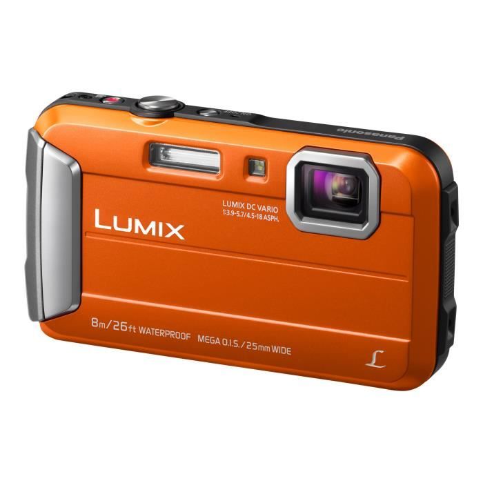 Panasonic Lumix DMC-FT30 Appareil photo numérique compact 16.1 MP 720 p 4x zoom optique sous-marin jusquà 8 m orange