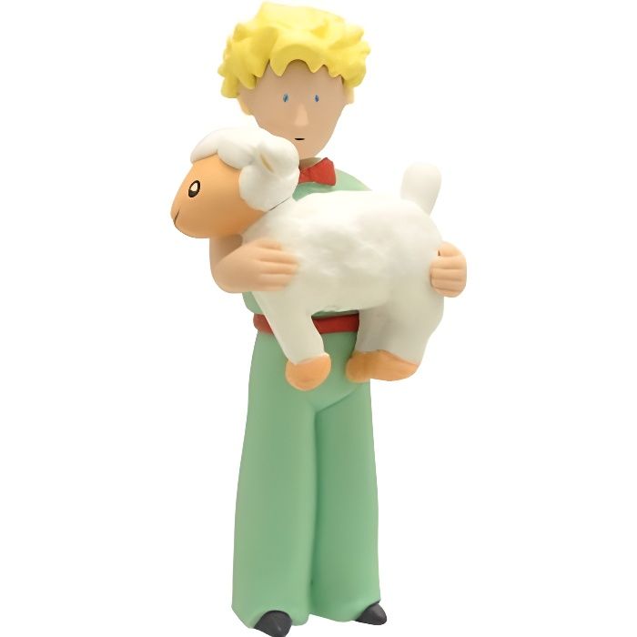 plastoy - le petit prince - figurine  le petit prince et le mouton 7 cm