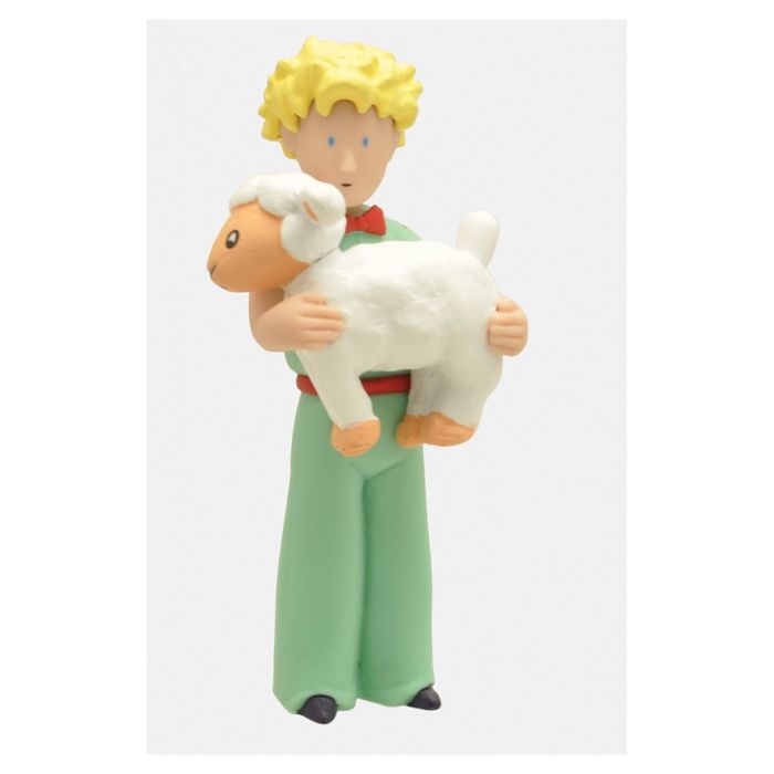 plastoy - le petit prince - figurine  le petit prince et le mouton 7 cm