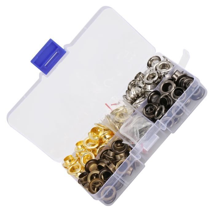 Œillets Cuir 15,7 Mm ID - Faciles à Installer Pour Lacets, Ceintures, Maroquinerie