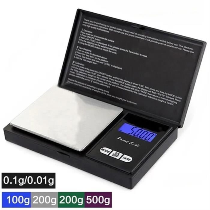 Mini Balance De Poche Numérique 1000g / 0.1g - Acier Inox - Pèse-lettre, Cuisine, Bijoux