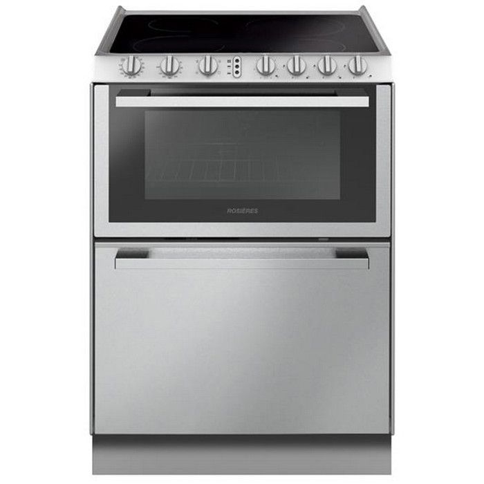 Piano de cuisine combiné - ROSIERES - Inox - Vitrocéramique