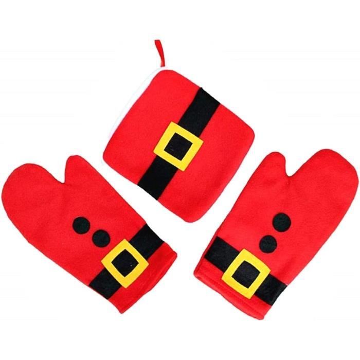 Gants Père Noël Velours Rouge Avec Poignets En Peluche Blanche - 25cm - Pour Fêtes, Cosplay, Soirées à Thème