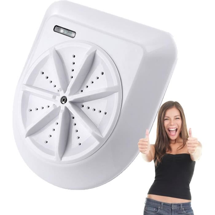 Mini Machine à Laver Portable à Turbine - Pour Voyage, Chaussettes, Linge Délicat - Alimentation USB 5V