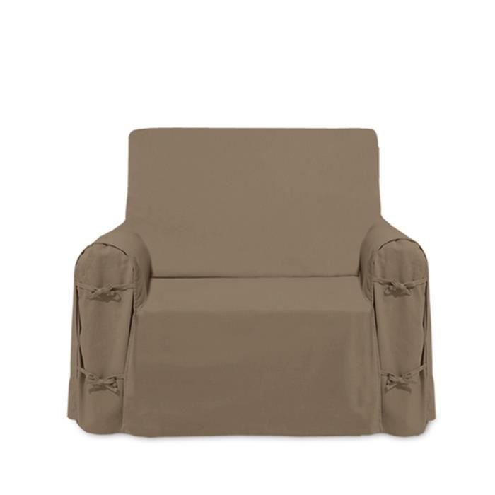 Soleil dOcre PANAMA cotton settee cover taupe 